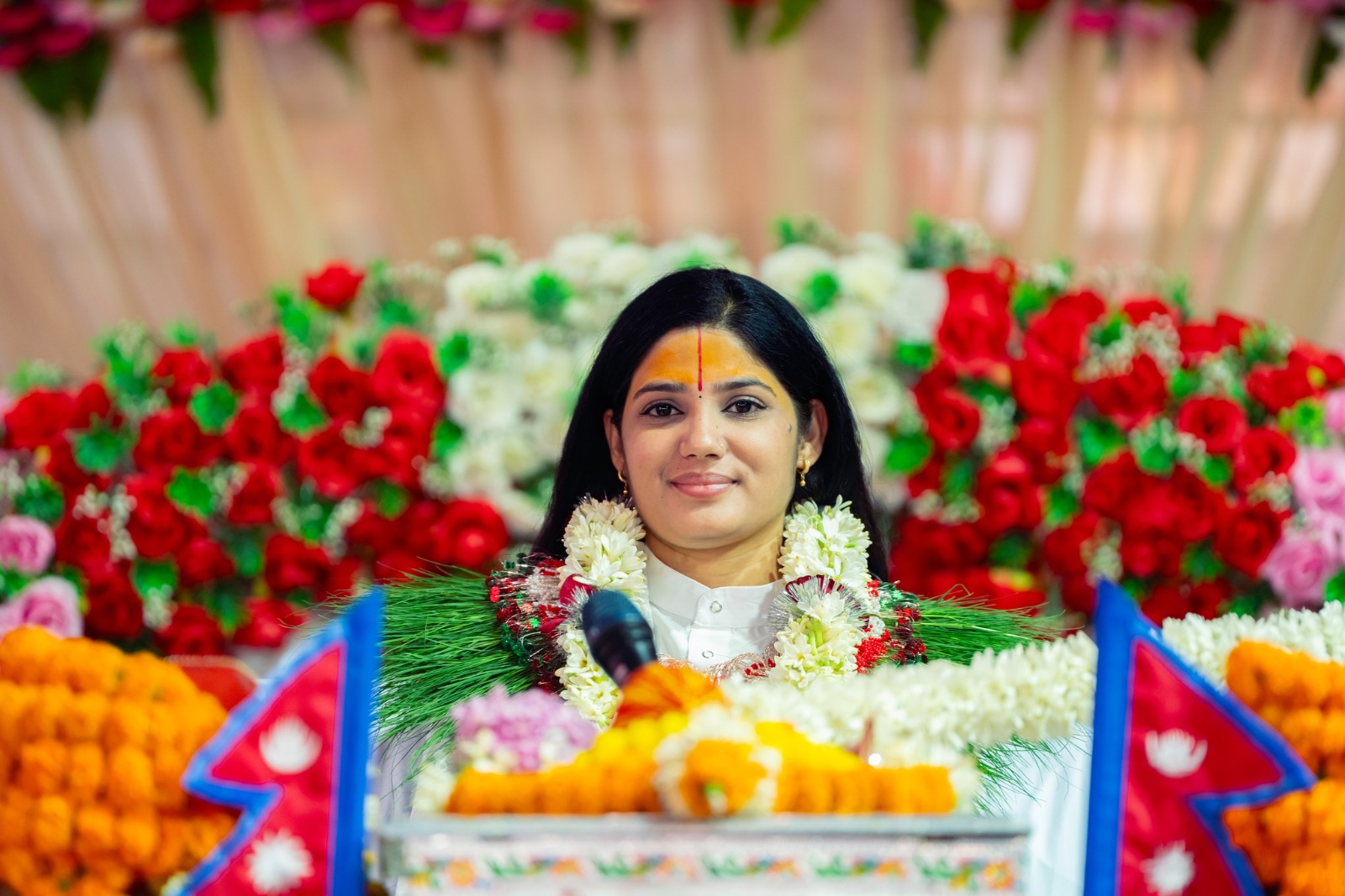 कोटिहोममा देवी प्रतिभाको प्रवचनले भक्तजन मन्त्रमुग्ध