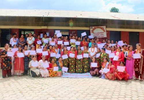धुनिबेशी ५ मा महिलाहरूका लागि आत्मनिर्भर तथा अचार बनाउने  सीपमूलक तालिम सम्पन्न