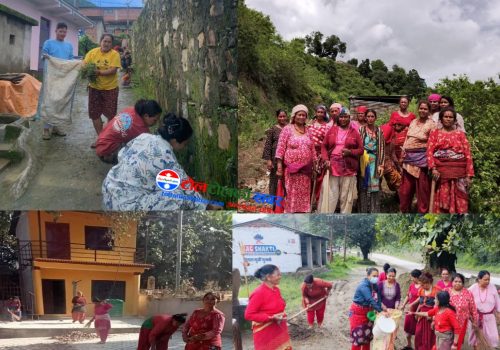 थाकेमा महिला आत्मनिर्भर समुह द्वारा विभिन्न स्थानमा सरसफाइ