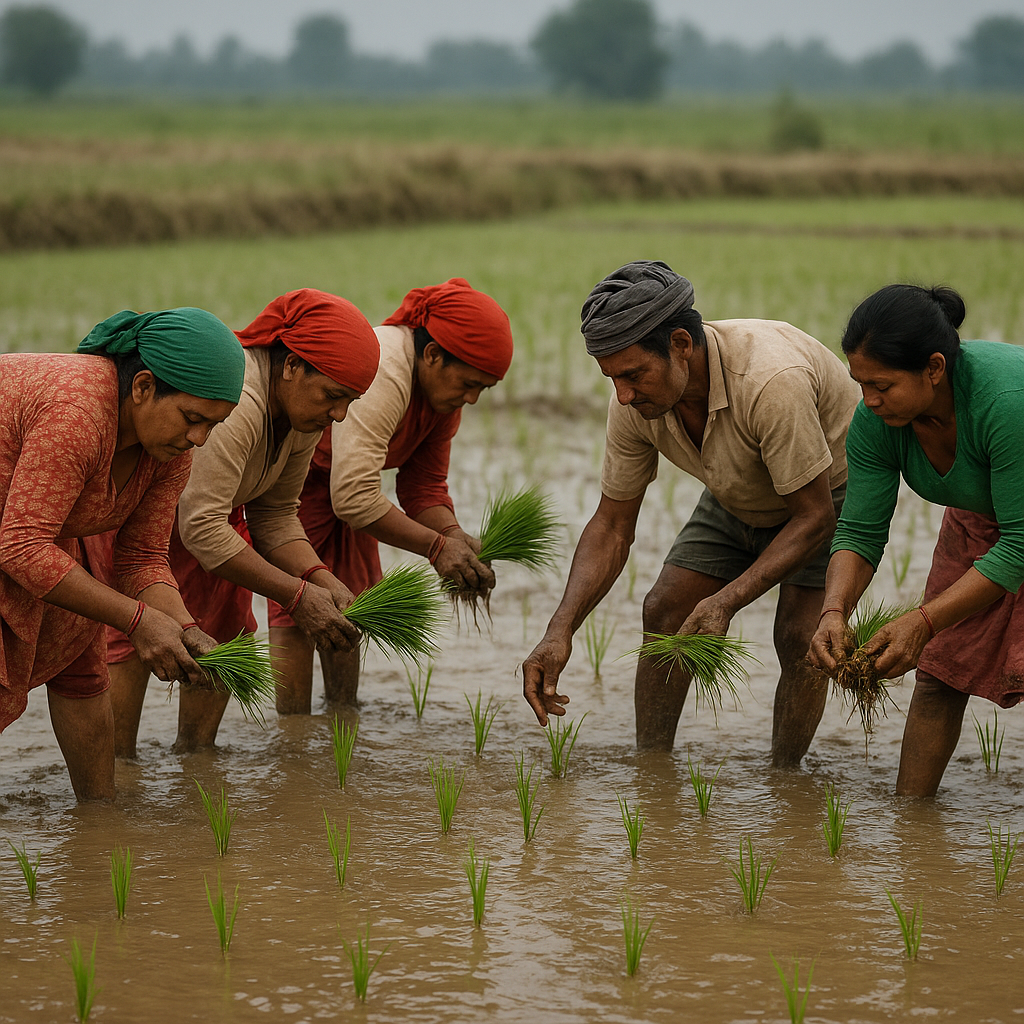 देशभर ७२ प्रतिशतमा मात्रै धान रोपाइँ सम्पन्न