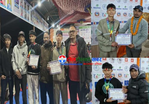  थाक्रेका सम्राट थापा र दिलिप भुजेलले जूनियर उसु प्रतियोगितामा जिते पदक