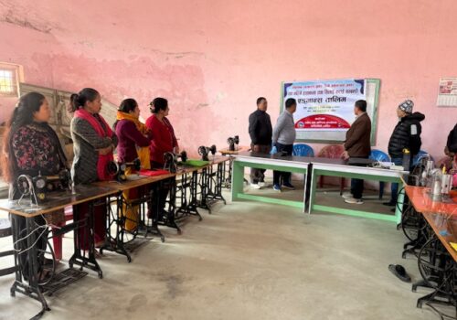 गल्छी–४ मा महिला हरुलाई एक महिने हस्तकला तथा सिलाइ–कटाइ एड्भान्स तालिम सुरु