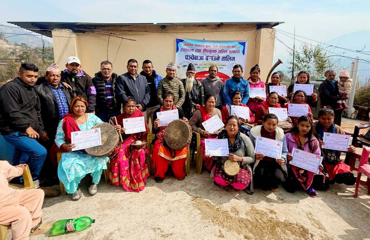 धुनिवेशी–५ मा पञ्चेबाजा बजाउने तालिम सम्पन्न