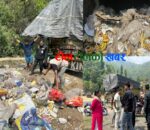 धुनिबेशी ९मा फोहोर फाल्दै गरेको ट्रक नियन्त्रणमा, जरिवाना सहित कारबाही