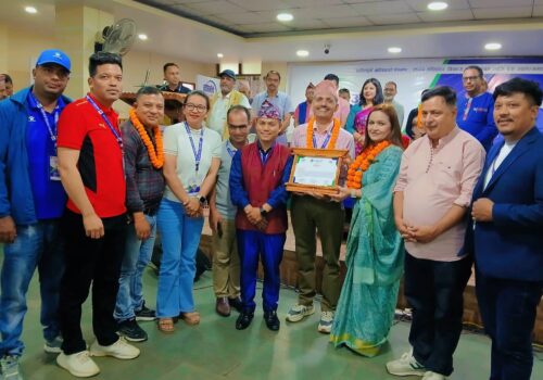 नेपाल पत्रकार महासंघ धादिङ उत्कृष्ट जिल्ला शाखाको रूपमा सम्मानित