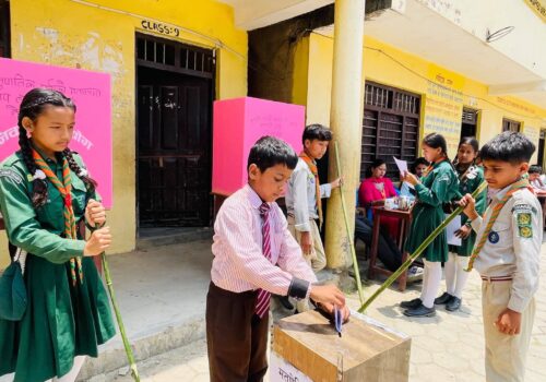 ज्योति माध्यमिक विद्यालयमा नमूना निर्वाचन सम्पन्न, अनुप रेग्मी विद्यालय प्रमुखमा निर्वाचित