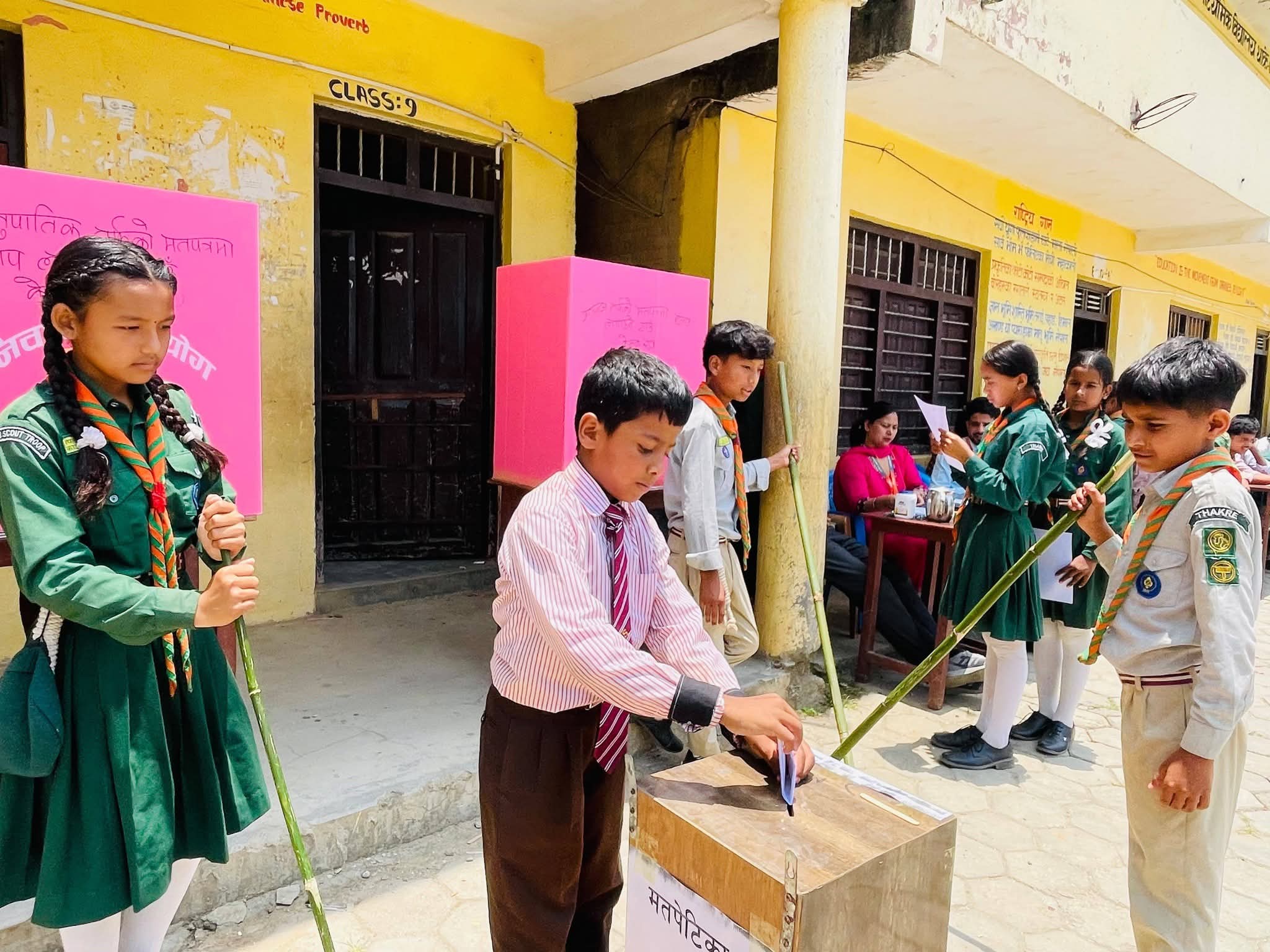 ज्योति माध्यमिक विद्यालयमा नमूना निर्वाचन सम्पन्न, अनुप रेग्मी विद्यालय प्रमुखमा निर्वाचित