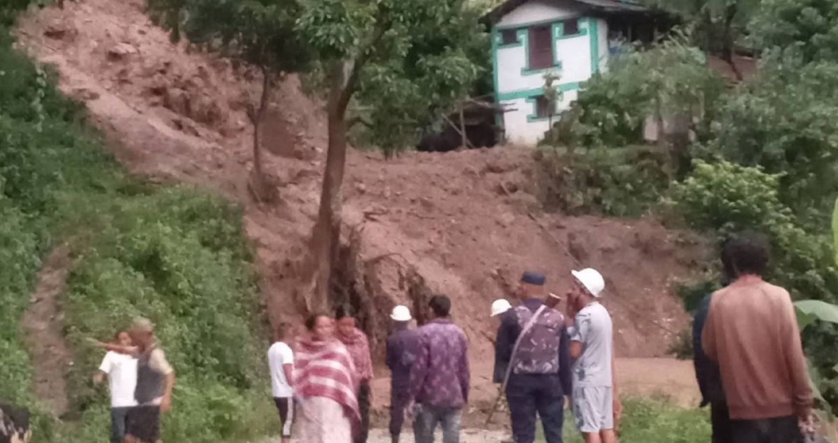 जाजरकोटमा पहिरो : दुई जना बेपत्ता