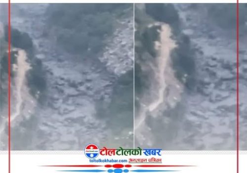 बुढीगण्डकी नदीमा पानीको बहाव अत्यधिक बढ्यो, स्थानीय र पर्यटक सुरक्षित स्थानतर्फ जान आग्रह